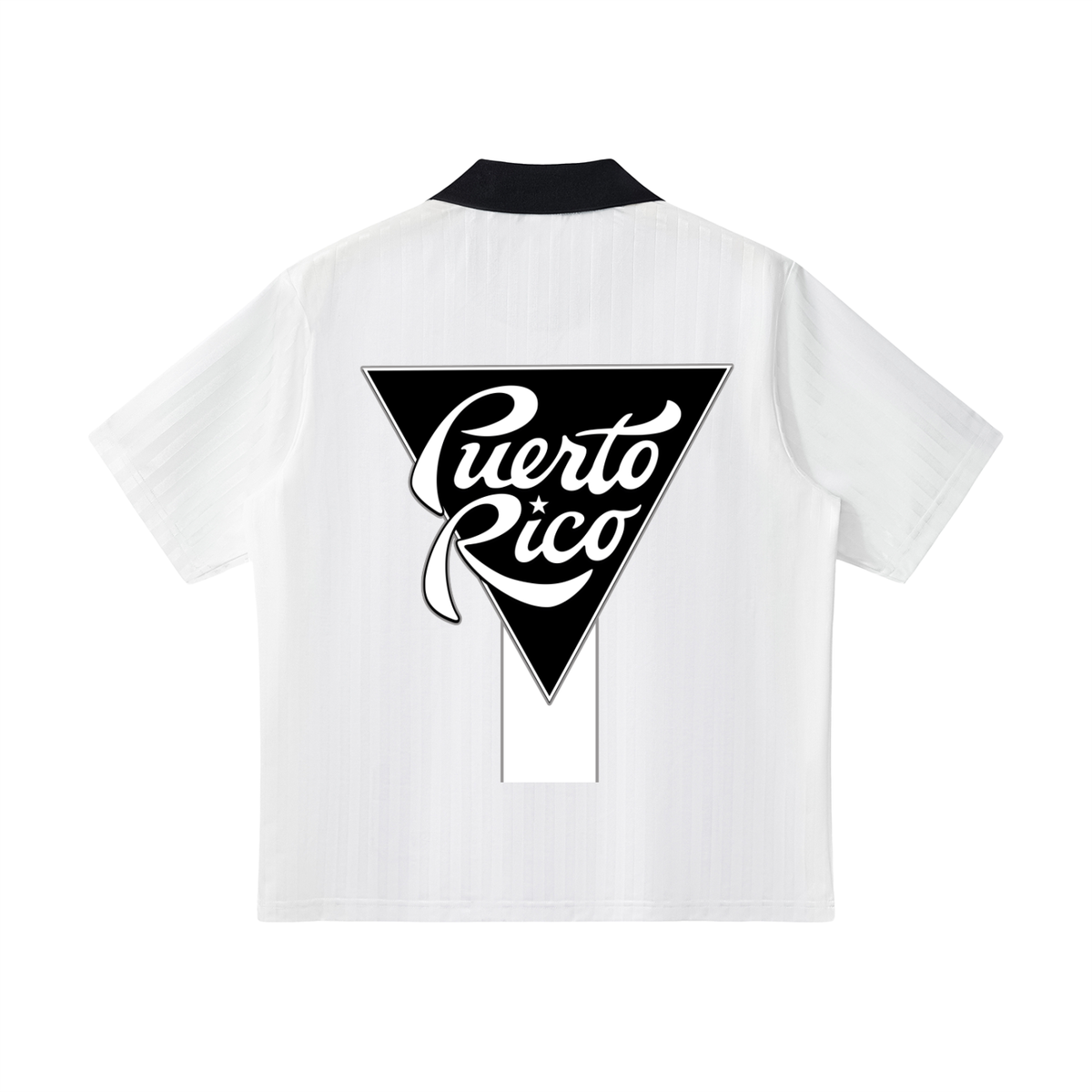 Puerto Rico Contrast Collar Striped Soccer Jersey