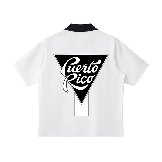 Puerto Rico Contrast Collar Striped Soccer Jersey