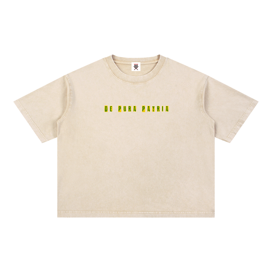 Jíbaro DNA. Mineral Wash Boxy Cotton T-Shirt
